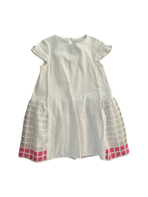 A White Short Sleeve Dresses from Simonetta in size 6T for girl. (Front View)