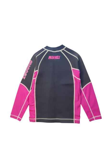 A Navy Rash Guards from Minnex in size 7Y for girl. (Back View)