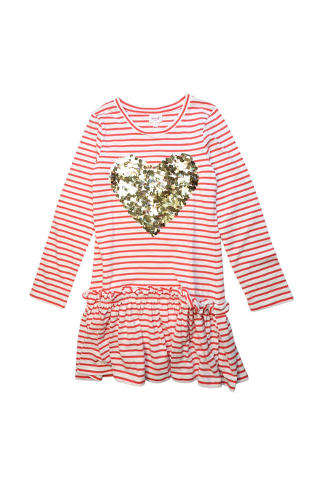 A Red Long Sleeve Dresses from Seed in size 9Y for girl. (Front View)