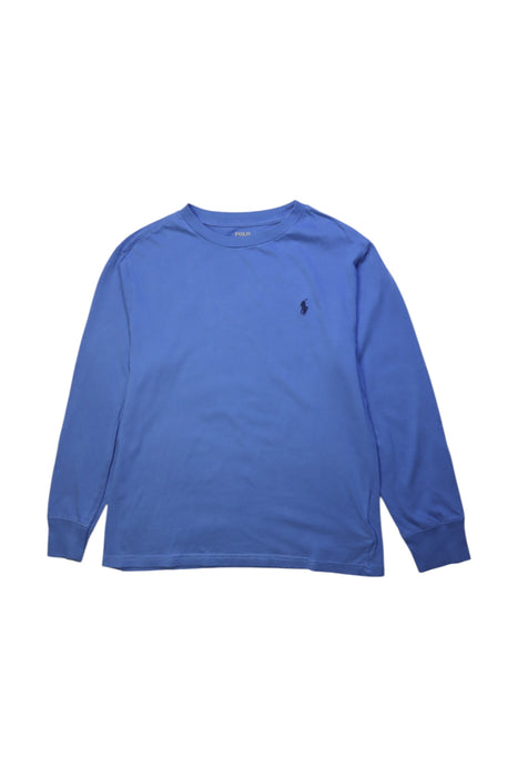 A Blue Long Sleeve T Shirts from Polo Ralph Lauren in size 10Y for boy. (Front View)