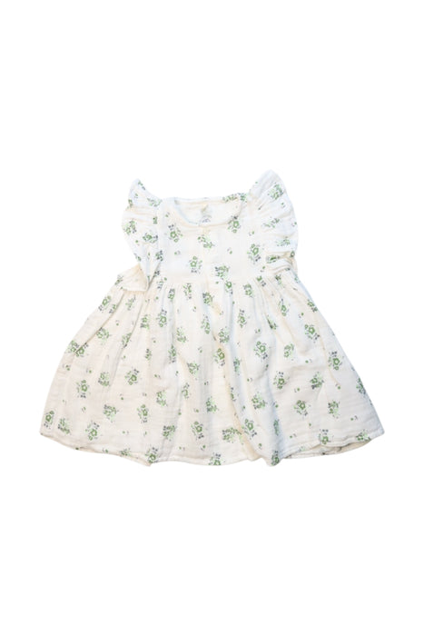A White Sleeveless Dresses from Petit Bateau in size 6-12M for girl. (Front View)