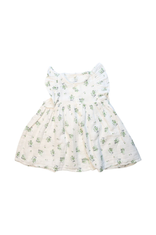 A White Sleeveless Dresses from Petit Bateau in size 6-12M for girl. (Front View)