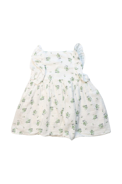 A White Sleeveless Dresses from Petit Bateau in size 6-12M for girl. (Back View)