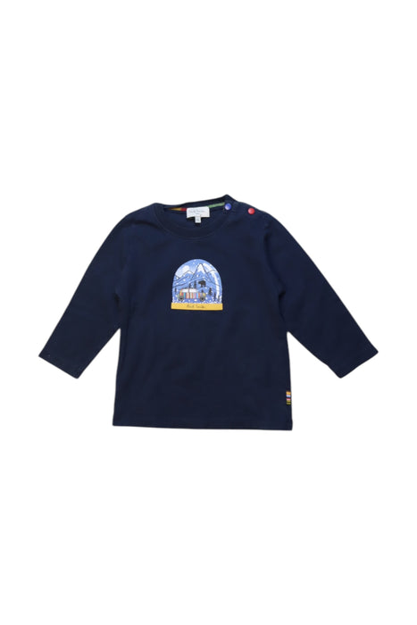 A Navy Long Sleeve T Shirts from Paul Smith in size 6-12M for boy. (Front View)