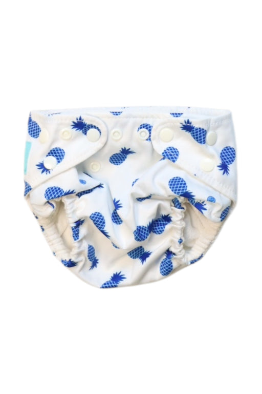 A Blue Cloth Diapers from Charlie Banana in size 0-3M for boy. (Front View)