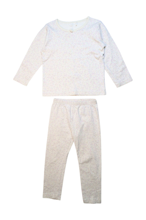 A Ivory Pyjama Sets from Jamie Kay in size 3T for girl. (Front View)