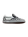 A Black Slip Ons from Vans in size 18-24M for neutral. (Front View)