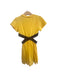 A Yellow Short Sleeve Dresses from Fendi in size 6T for girl. (Back View)