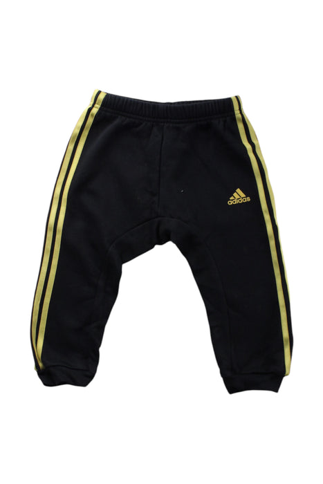 A Black Sweatpants from Adidas in size 12-18M for neutral. (Front View)