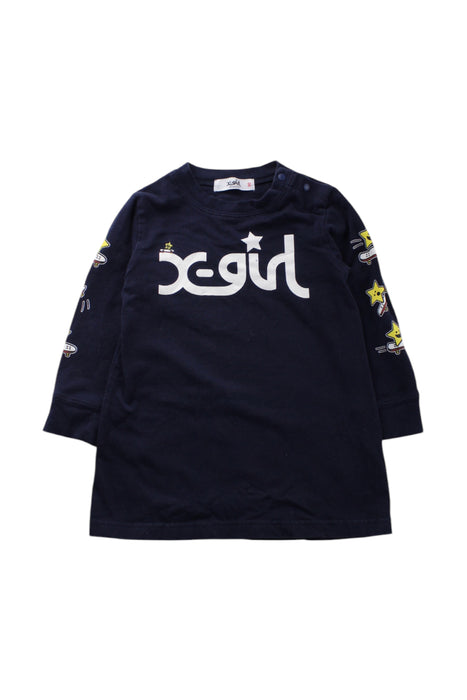 A Navy Long Sleeve Tops from X-girl in size 18-24M for girl. (Front View)