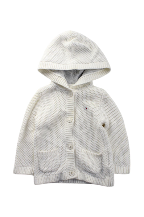 A White Cardigans from Tommy Hilfiger in size 3-6M for neutral. (Front View)