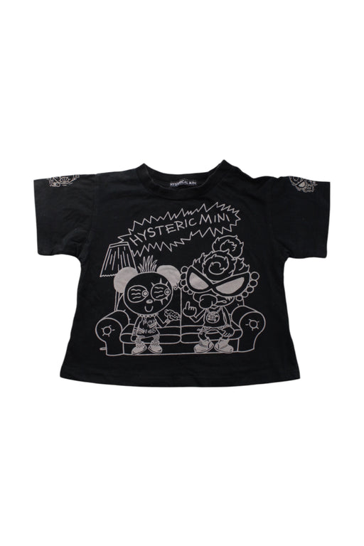 A Black Short Sleeve T Shirts from Hysteric Mini in size 18-24M for neutral. (Front View)