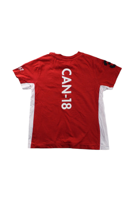A Red Short Sleeve T Shirts from Polo Ralph Lauren in size 4T for boy. (Back View)
