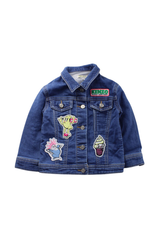A Blue Lightweight Jackets from Kenzo in size 2T for neutral. (Front View)