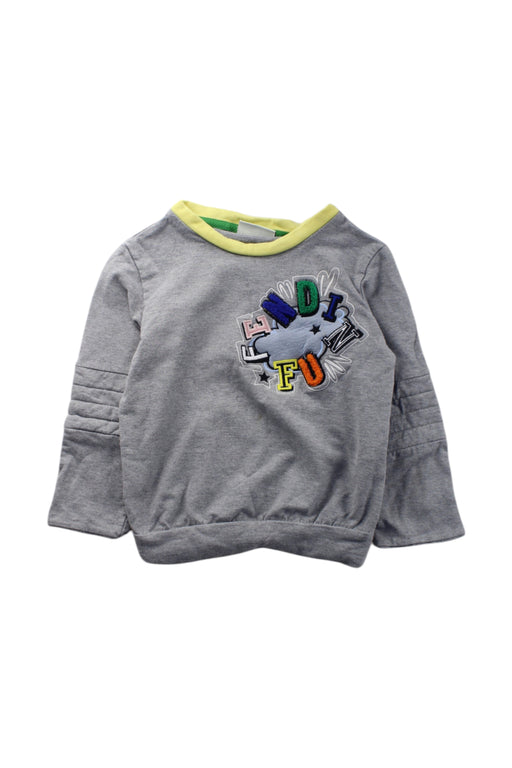 A Grey Crewneck Sweatshirts from Fendi in size 3T for neutral. (Front View)