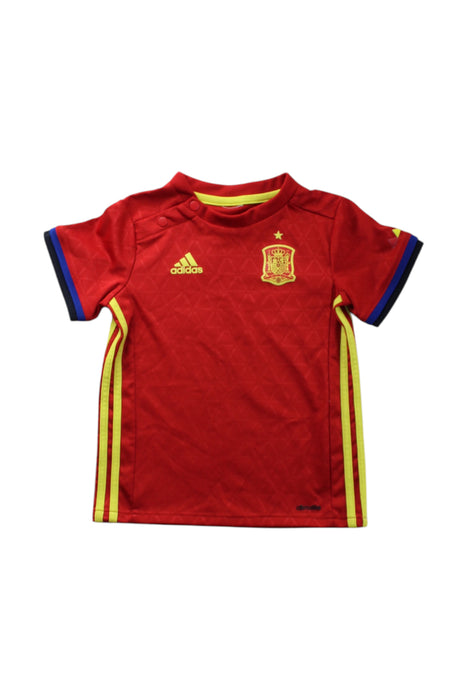 A Red Short Sleeve T Shirts from Adidas in size 3T for boy. (Front View)