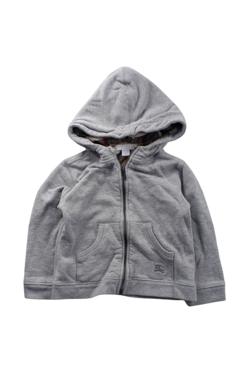 A Grey Zippered Sweatshirts from Burberry in size 2T for neutral. (Front View)