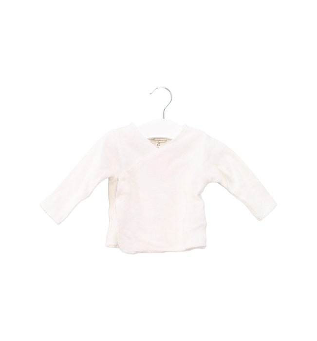 A Ivory Long Sleeve Tops from Bonpoint in size 3-6M for girl. (Front View)