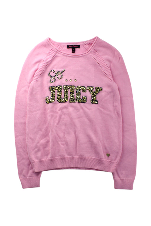 A Pink Crewneck Sweatshirts from Juicy Couture in size 8Y for girl. (Front View)