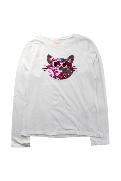 A White Long Sleeve Tops from DPAM in size 10Y for girl. (Front View)