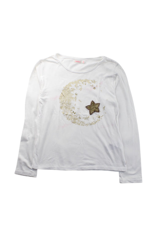 A White Long Sleeve Tops from Billieblush in size 10Y for girl. (Front View)