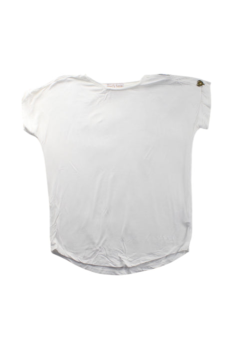 A White Short Sleeve Tops from Angel's Face in size 8Y for girl. (Front View)
