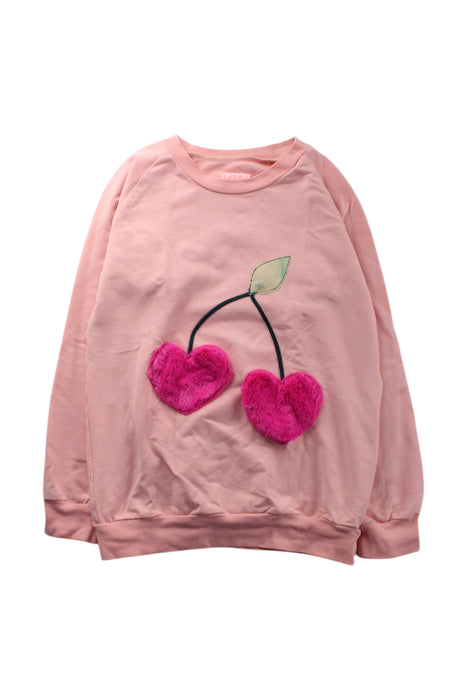 A Pink Crewneck Sweatshirts from Wauw Capow in size 8Y for girl. (Front View)