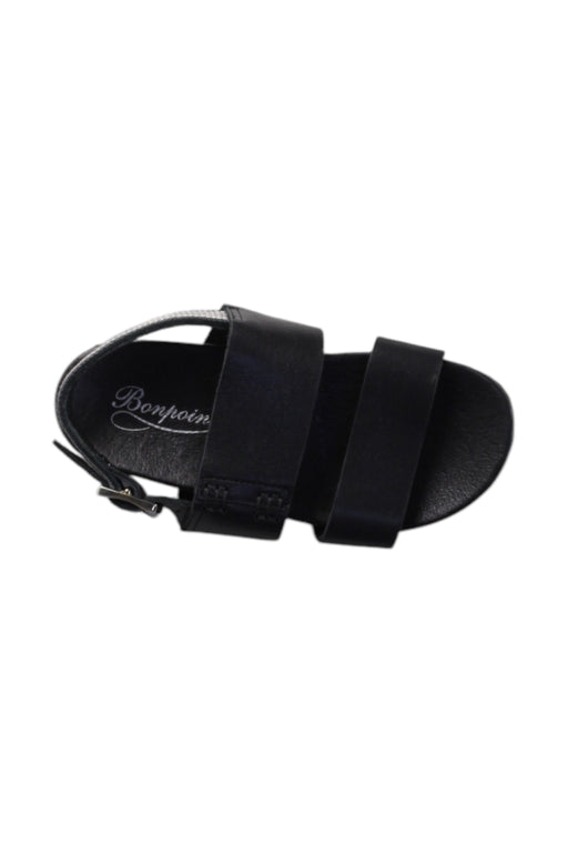 A Black Sandals from Bonpoint in size 5T for neutral. (Front View)