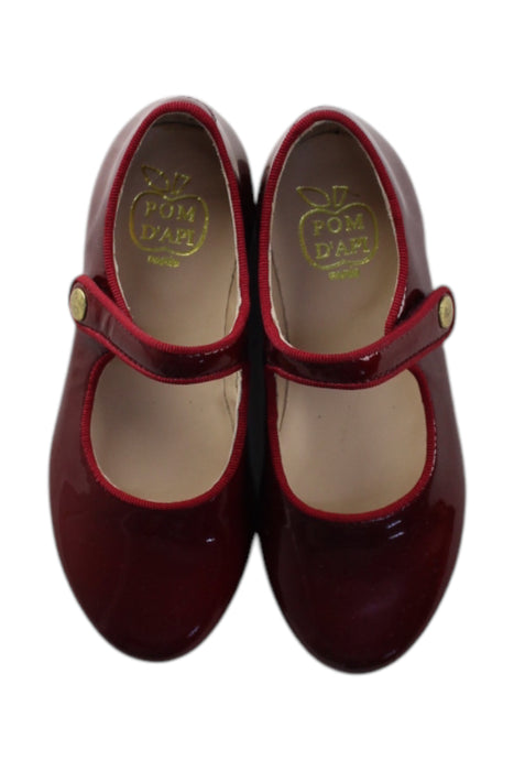 A Burgundy Dress Shoes from Pom d’Api in size 4T for girl. (Back View)