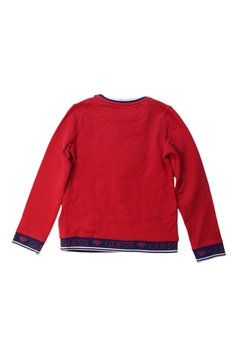 A Red Long Sleeve Tops from Guess in size 6T for girl. (Back View)