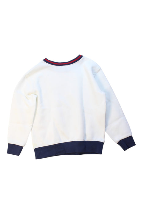 A White Crewneck Sweatshirts from Polo Ralph Lauren in size 6T for boy. (Back View)