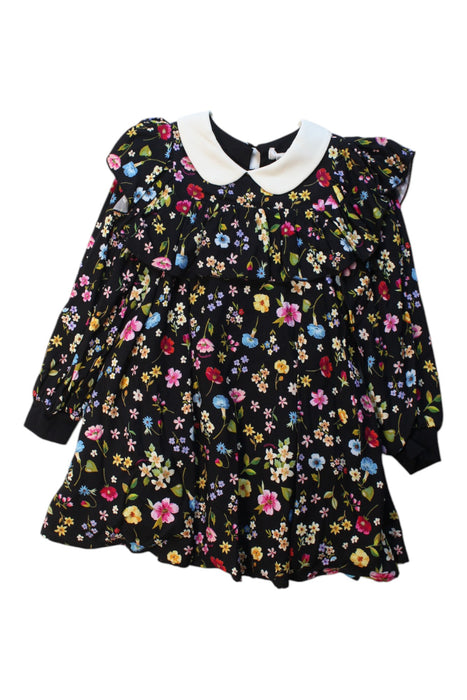 A Multicolour Long Sleeve Dresses from Monnalisa in size 4T for girl. (Front View)