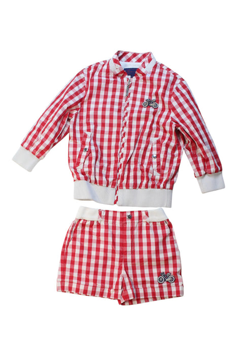 A Red Shorts Sets from Nicholas & Bears in size 12-18M for boy. (Front View)