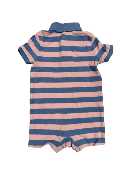 A Pink Short Sleeve Rompers from Ralph Lauren in size 6-12M for boy. (Back View)