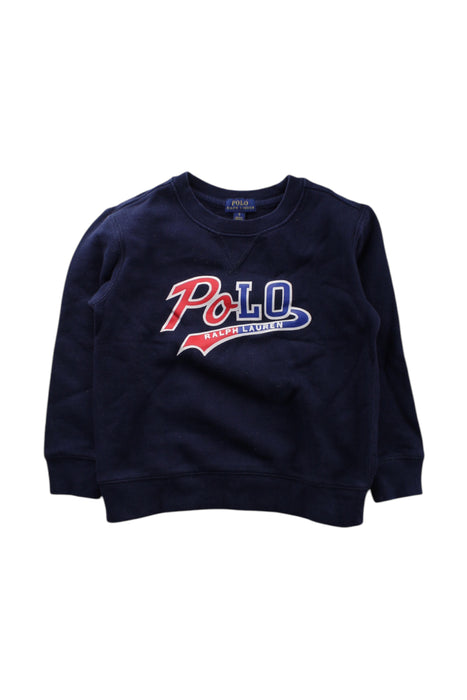 A Navy Crewneck Sweatshirts from Polo Ralph Lauren in size 5T for neutral. (Front View)
