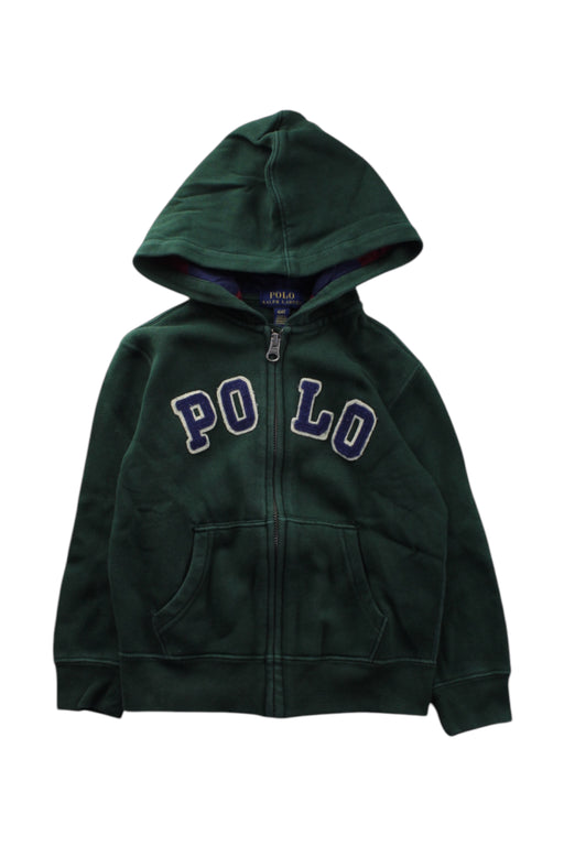A Green Hooded Sweatshirts from Polo Ralph Lauren in size 4T for neutral. (Front View)