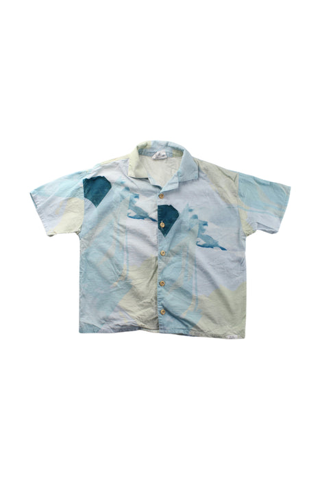 A Blue Short Sleeve Shirts from Mimi Mono in size 7Y for neutral. (Front View)