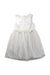 A White Sleeveless Dresses from Momonittu in size 6T for girl. (Front View)