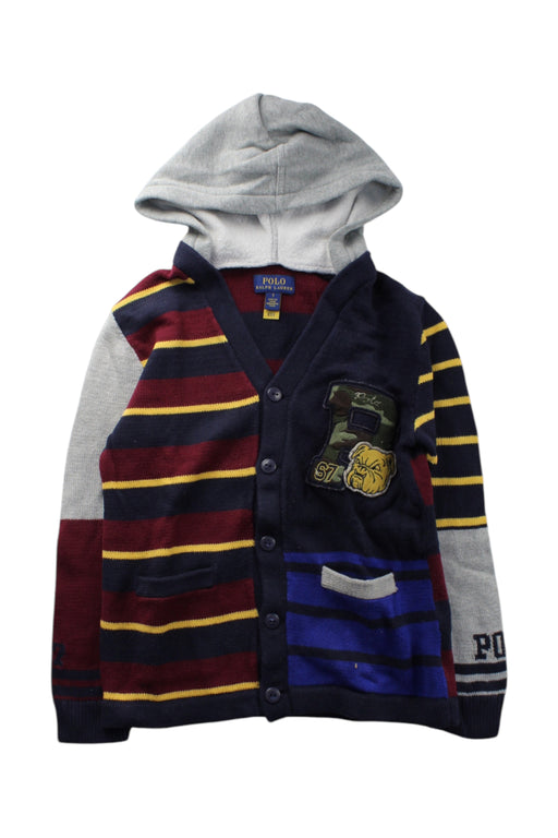 A Multicolour Buttoned Sweatshirts from Polo Ralph Lauren in size 7Y for boy. (Front View)