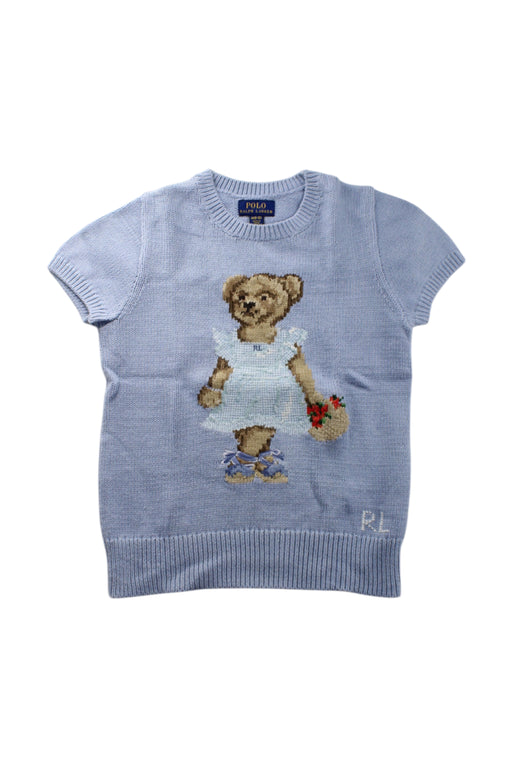 A Blue Short Sleeve Tops from Polo Ralph Lauren in size 8Y for girl. (Front View)
