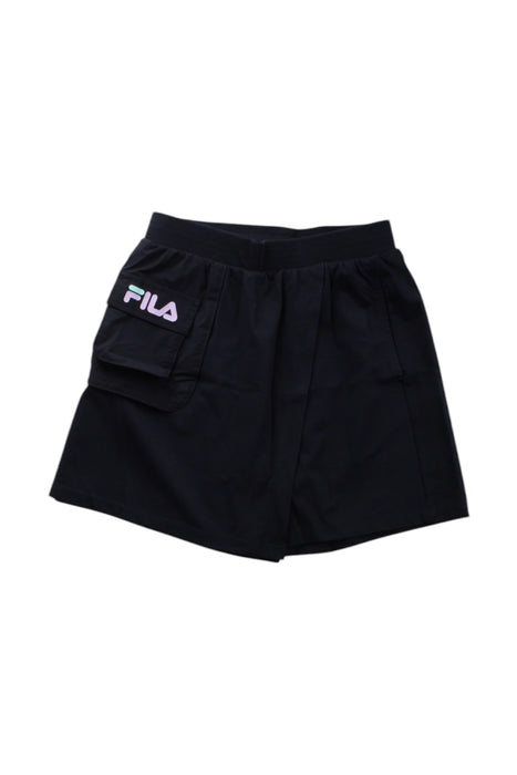 A Black Shorts from Fila in size 10Y for neutral. (Front View)