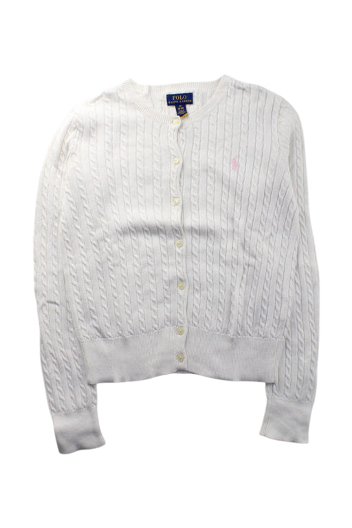 A White Cardigans from Polo Ralph Lauren in size 8Y for girl. (Front View)