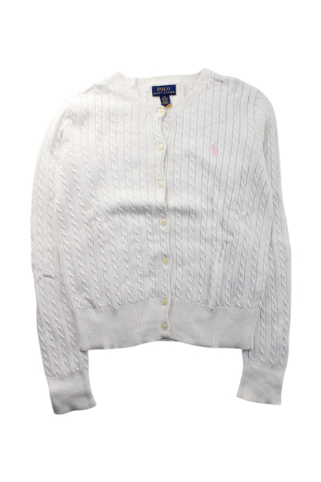 A White Cardigans from Polo Ralph Lauren in size 8Y for girl. (Front View)