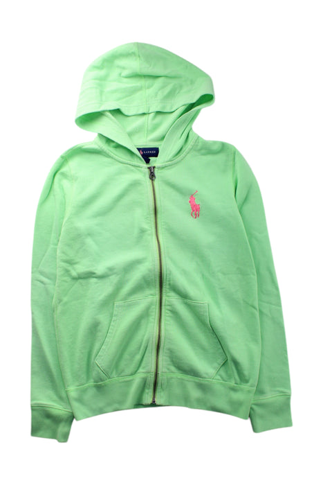 A Green Zippered Sweatshirts from Ralph Lauren in size 12Y for neutral. (Front View)