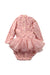 A Pink Rash Guards from Hux in size 3-6M for girl. (Back View)