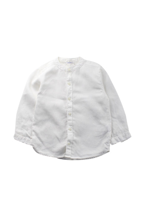 A White Long Sleeve Shirts from Bout'Chou in size 3T for neutral. (Front View)