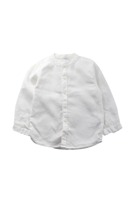 A White Long Sleeve Shirts from Bout'Chou in size 3T for neutral. (Front View)