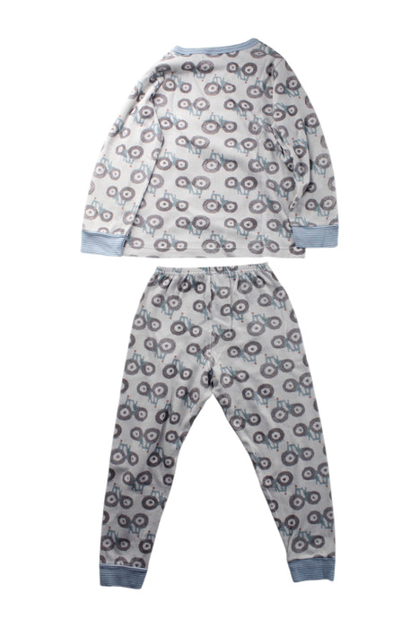 A Blue Pyjama Sets from Petit Bateau in size 4T for neutral. (Back View)