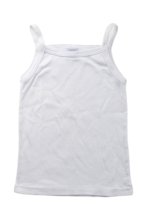 A White Sleeveless Tops from Petit Bateau in size 4T for neutral. (Front View)