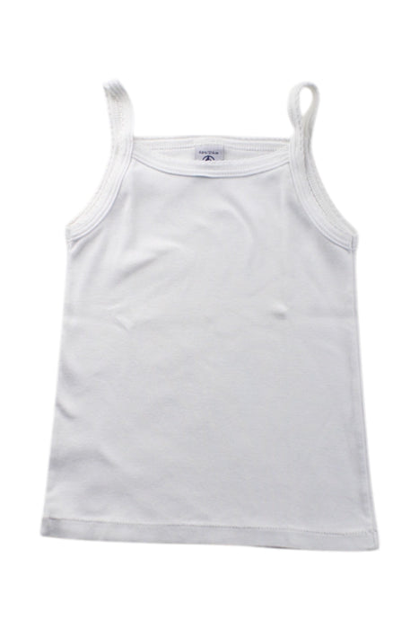 A White Sleeveless Tops from Petit Bateau in size 4T for neutral. (Front View)